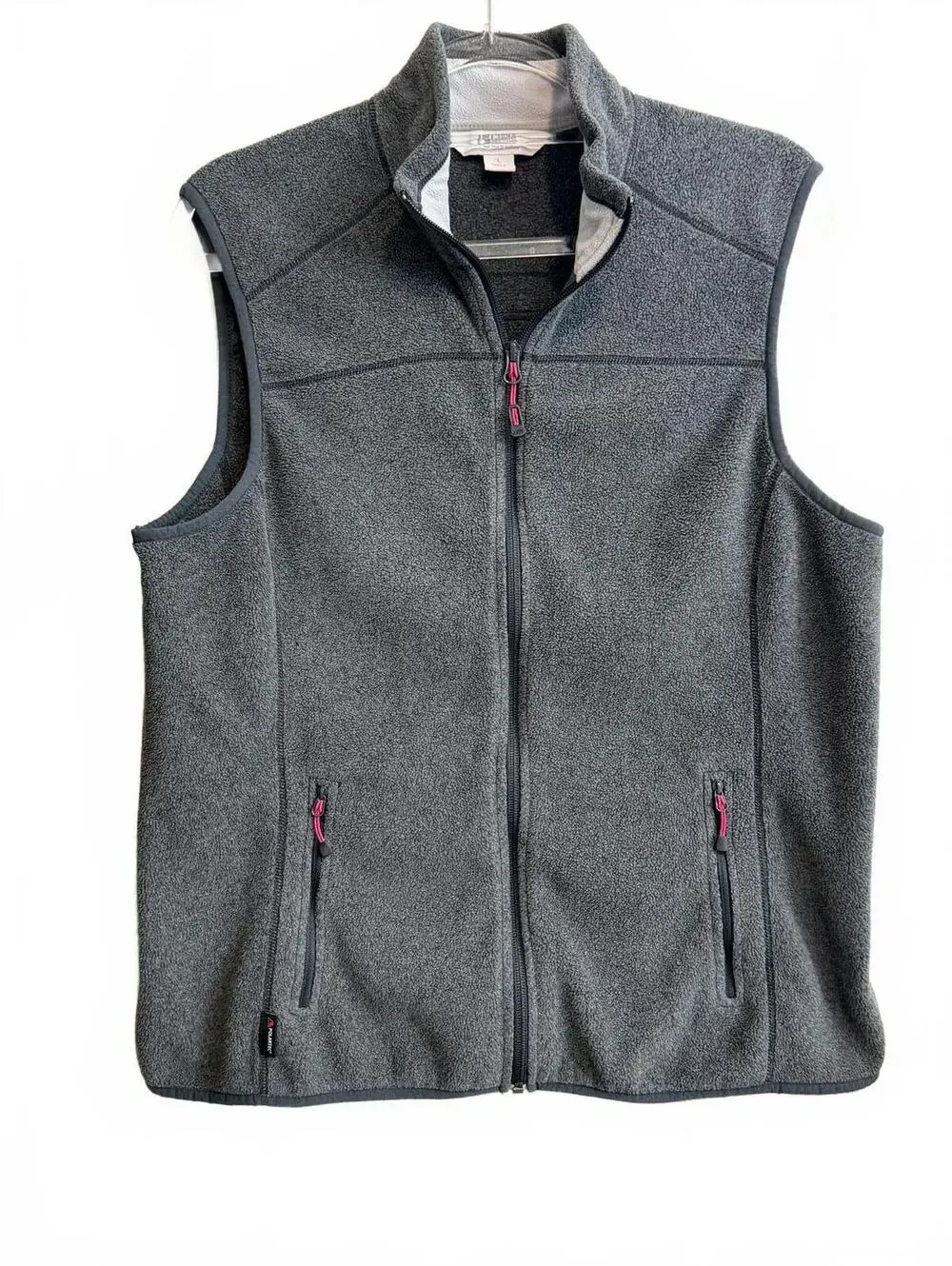 Guide Series Women’s Size Large Gray Zip Front Fleece Vest